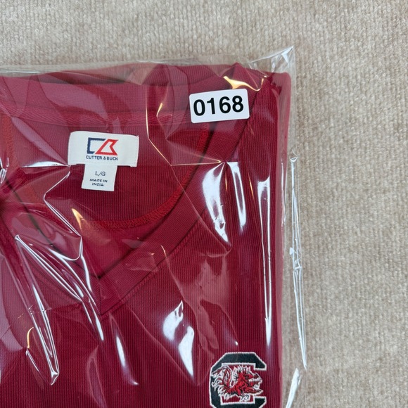 Cutter& Buck South Carolina Gamecocks V Neck Sweater Vest L/G Burgundy - Picture 12 of 12